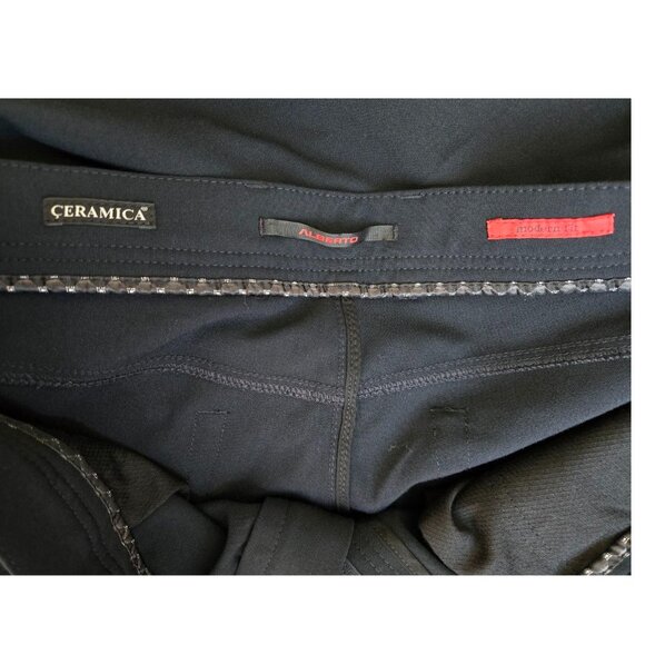 Alberto Pants Men's 40 x 30.5 ALTERED Ceramica Modern Fit Dress Pants Black - Picture 8 of 8